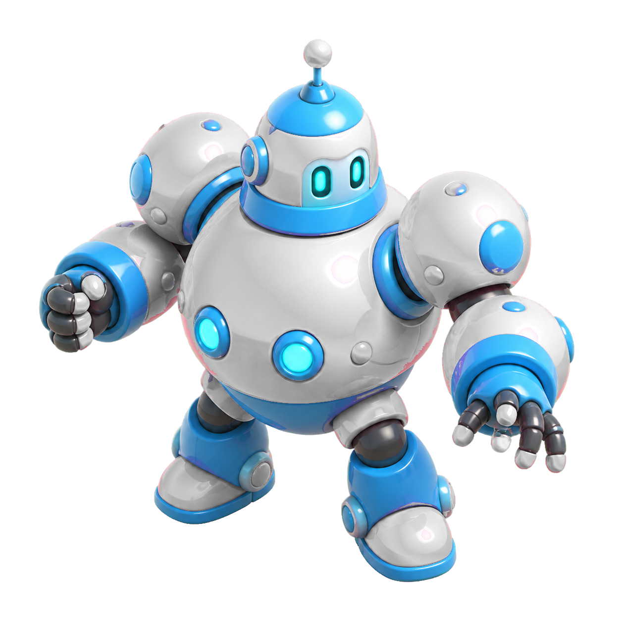 Robot rosa burbuja