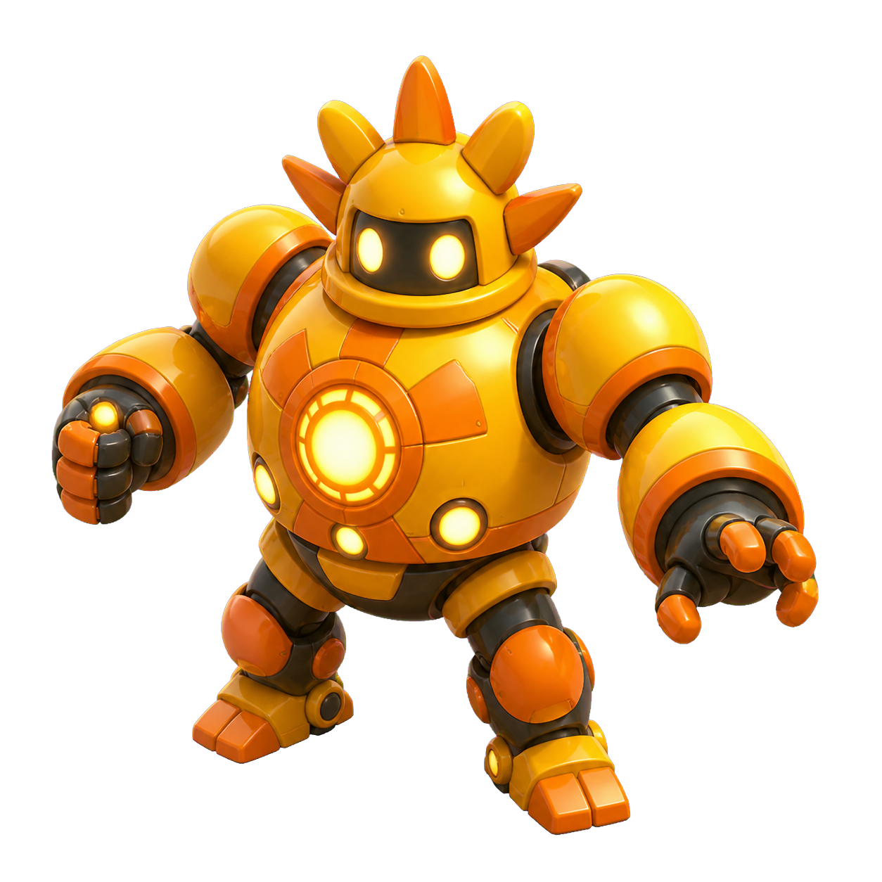 Robot dorado solar