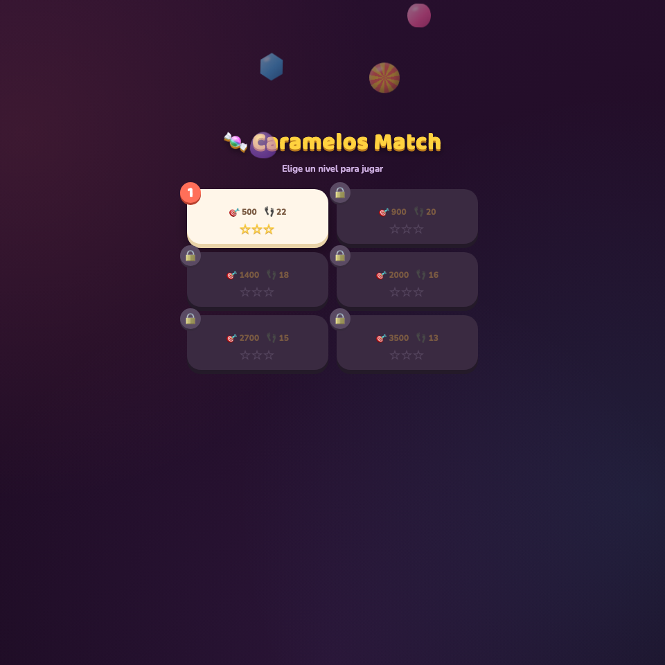 Captura de Caramelos Match