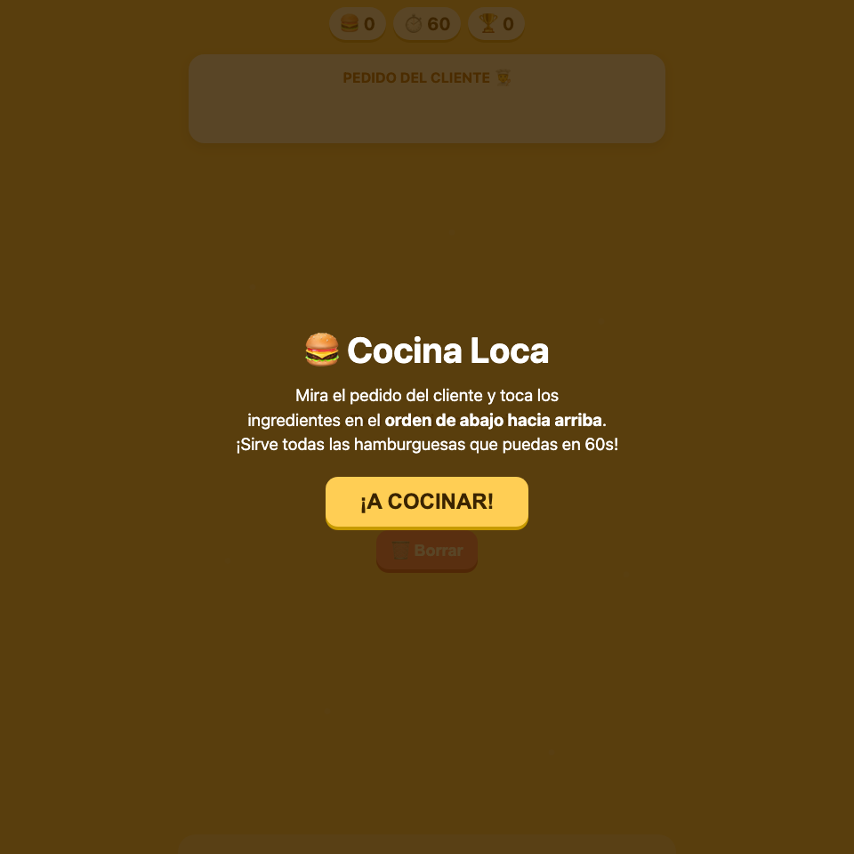 Captura de Cocina Loca