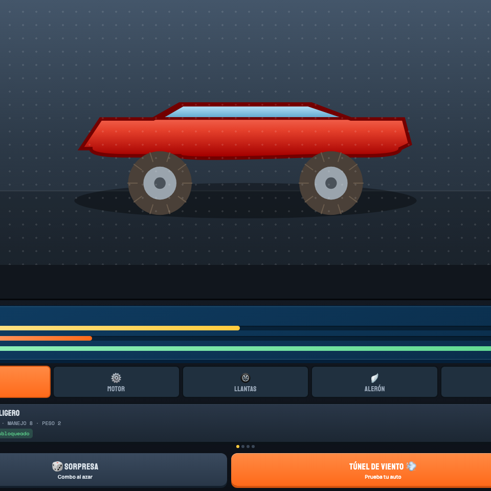Captura de Constructor de Autos de Carreras