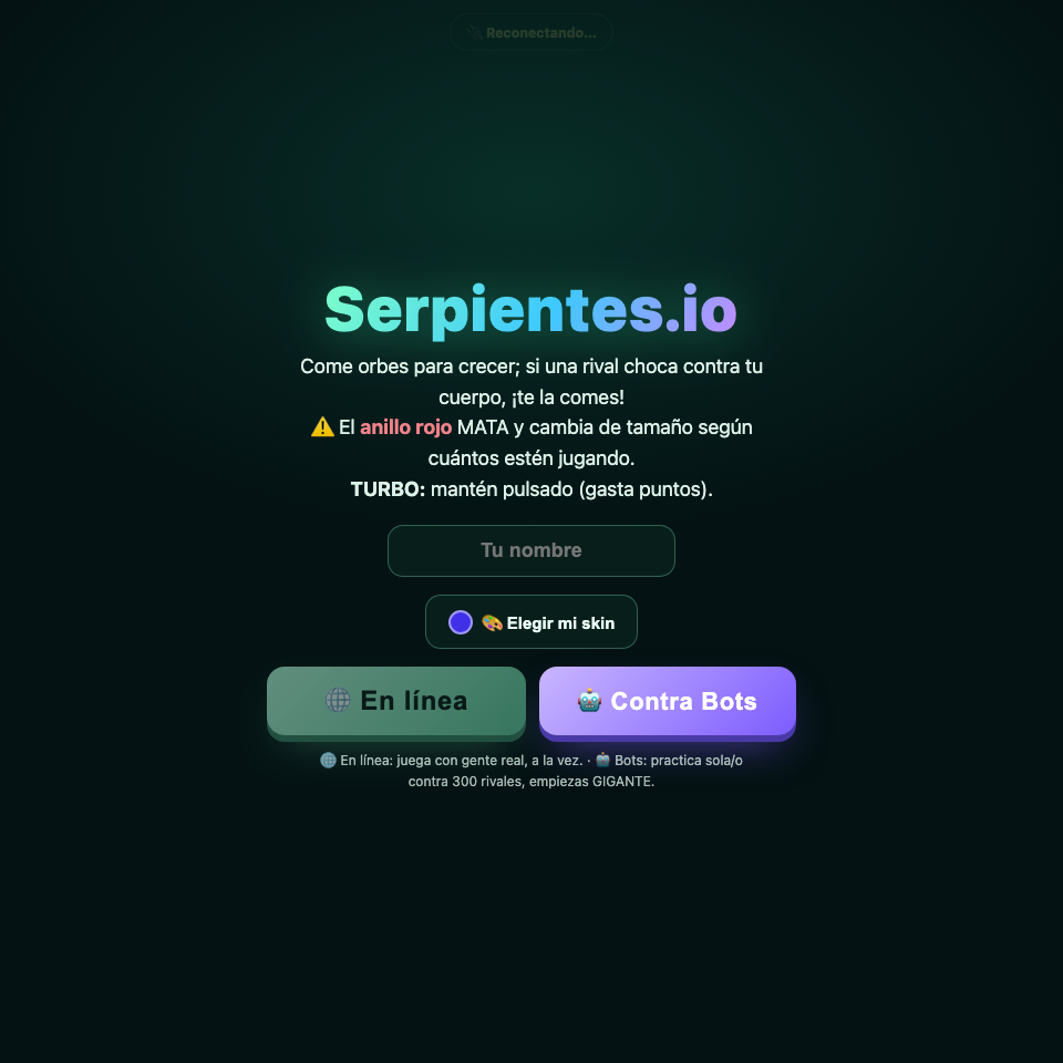 Captura de Serpientes.io