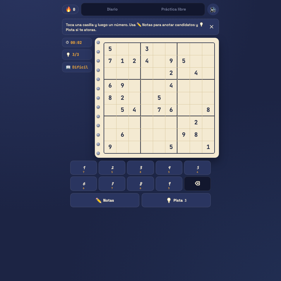 Captura de Sudoku Diario